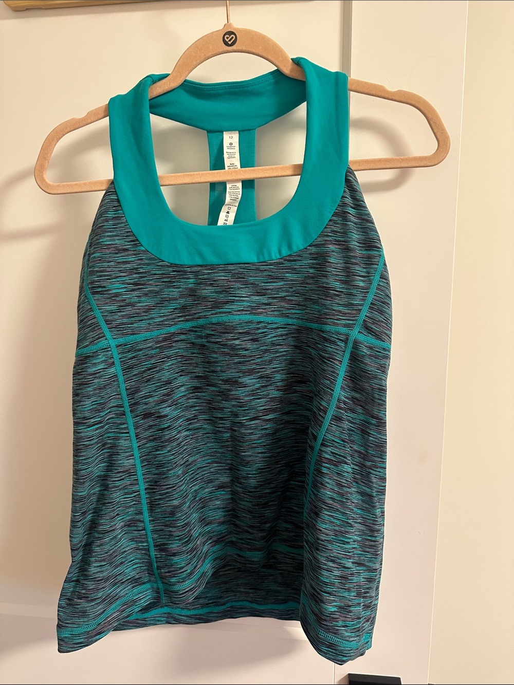 lululemon athletica Teal Space-Dye scoop neck Tank